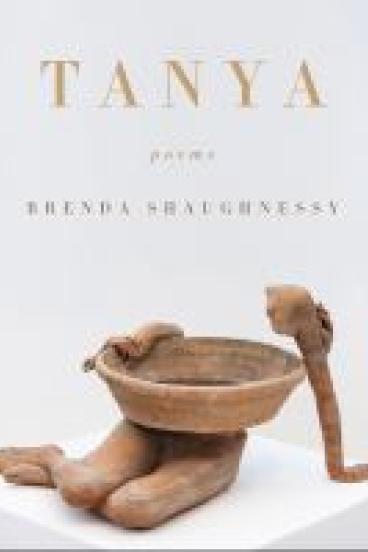 book cover for Tanya, featuring a photo of a unglazed red clay figurine of a human figure sitting with their legs folded to the side and one arm propping them up as they lean.  Their other arm holds a wide dish over their lap.  The neck and head of the figure are missing.