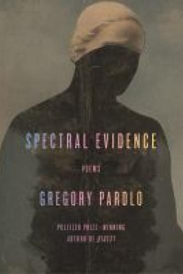book cover for Spectral Evidence, featuring a painting in subdued grays, browns, blacks, and tans of a seated Black person, slightly hunched and gazing slightly down, with a beige cloth wrapped around their head.