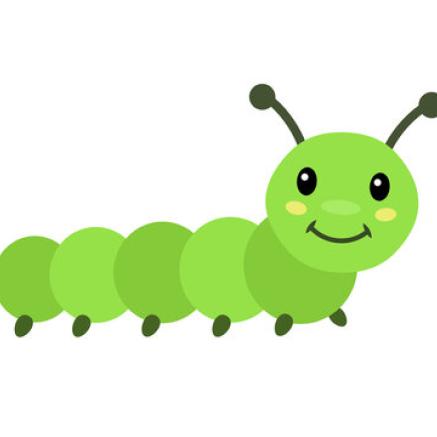 green animated caterpillar