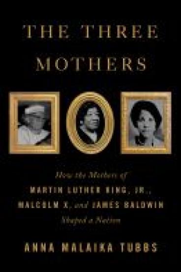 Book Cover of The Three Mothers, featuring the title in gold against a black background, with gold framed portraits of each of the mothers below the title