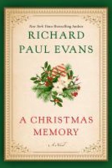 book cover for A Christmas Memory, featuring the author and title in green and red font, respectively, against a parchment card with a centerpiece of Christmas greenery, all with a green border.