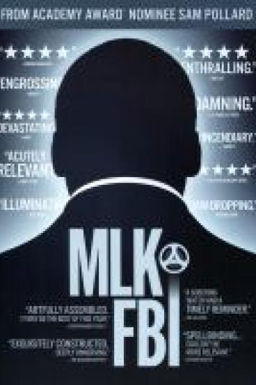 DVD cover for MLK FBI, featuring a silhouette view of Dr. King from behind