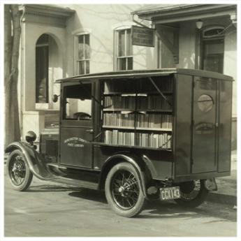 An early version of the Mobile Library, 1920s