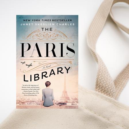 book cover for The Paris Library by Janet Skeslien Charles