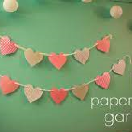 Craft of Paper Hearts strung on Banner