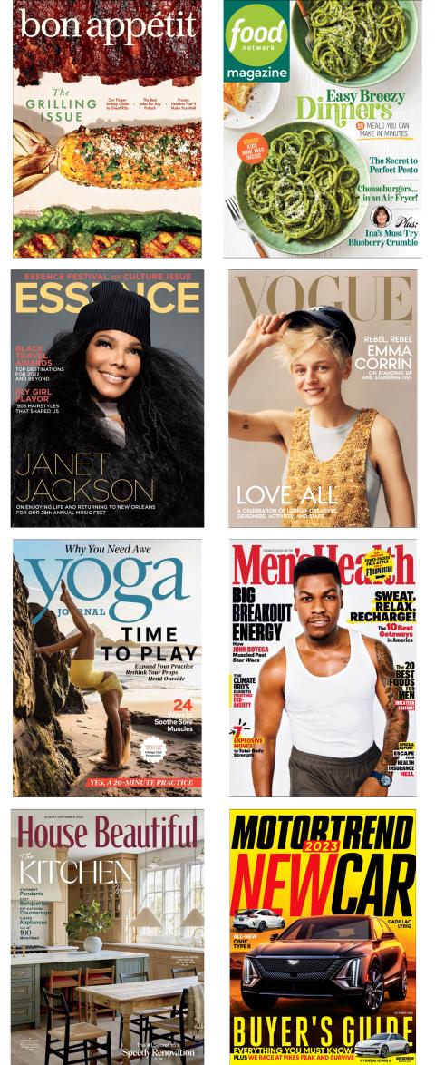 The latest issues of several magazines are featured, all available to read on Flipster.