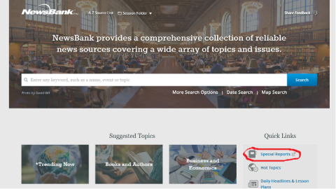 NewsBank is a library resource compiling news articles from hundreds of sources nationwide.