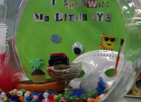 The iSpy tank is a popular stop for younger visitors to the Cinnaminson Library.