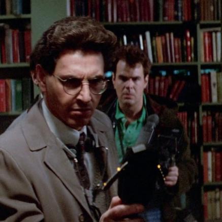 Egon scans for paranormal activity in the film Ghostbusters (1984).