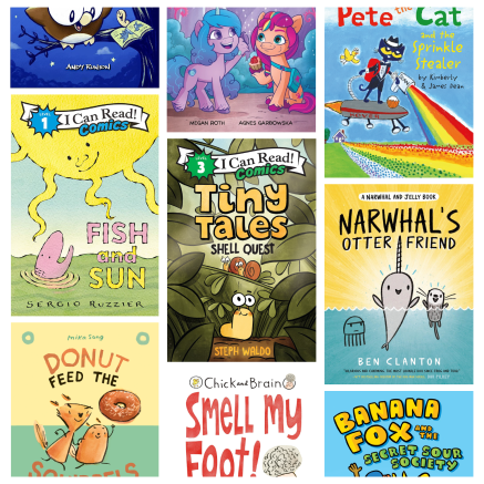 Assorted covers from the Easy Graphic Novels for Beginning Readers reading list